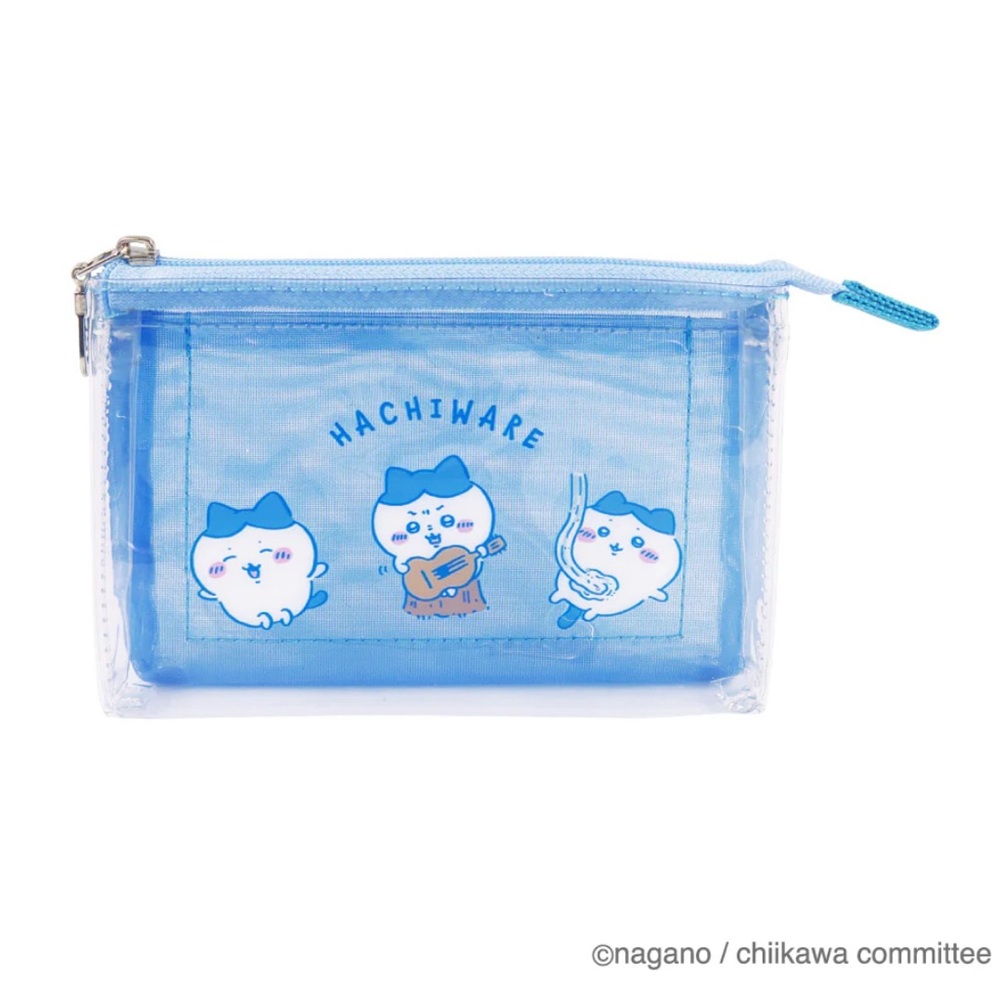NWOT nagano Chiikawa Hachiware Blue 3-Pocket Pouch Mini Card Case